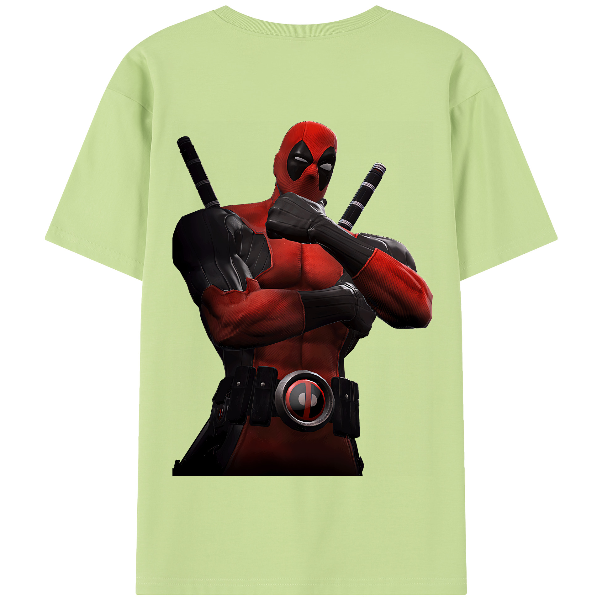 （画像用） Deadpool デッドプール 綿100％半袖Tシャツ（背面プリント）